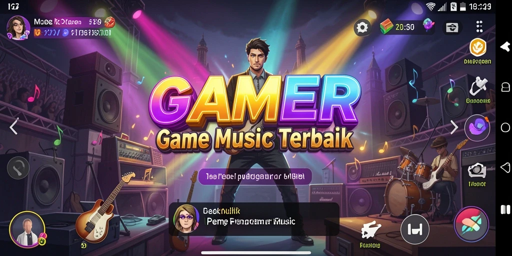Tampilan gameplay GAMERP yang menakjubkan dan penuh warna.