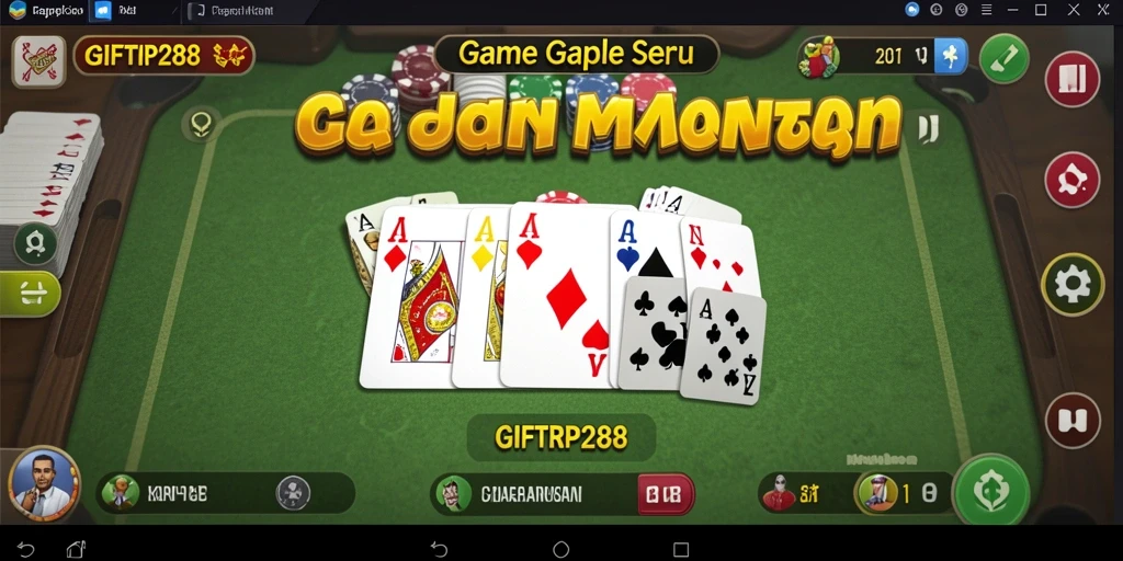 Tampilan seru gameplay Gaple di GIFTRP288.