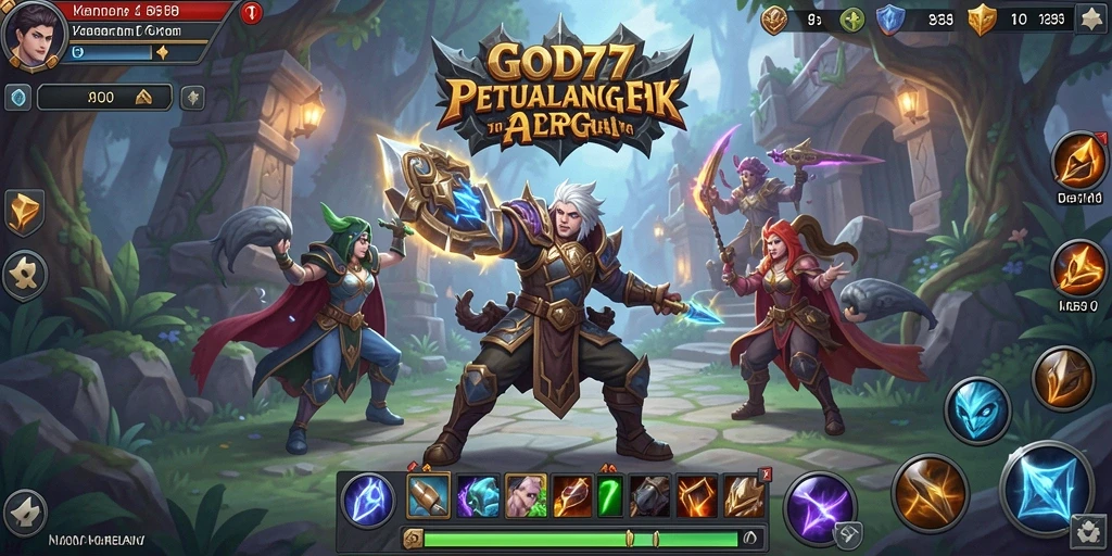Screenshot utama GOD77 menampilkan pertempuran epik dalam dunia ARPG yang mendebarkan.