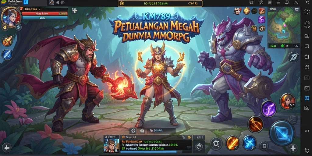 Tampilan gameplay KM789 yang menampilkan pertarungan seru antar pemain.
