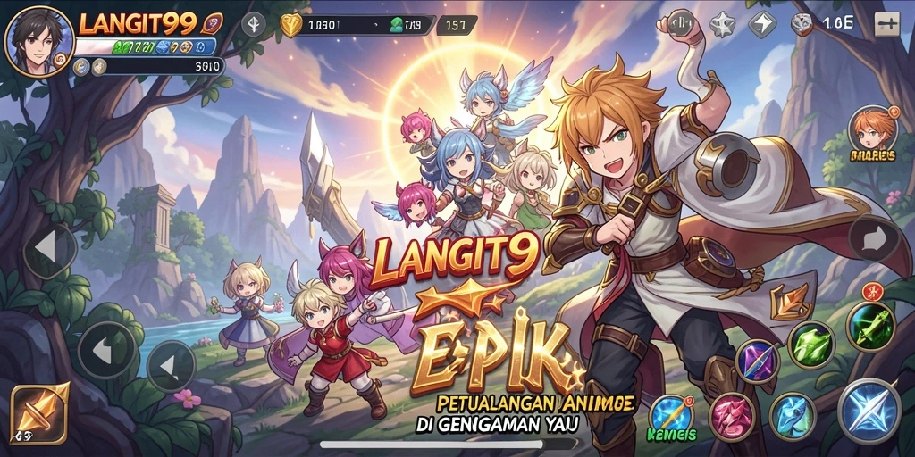 Tampilan gameplay LANGIT99 yang penuh warna dan menarik.