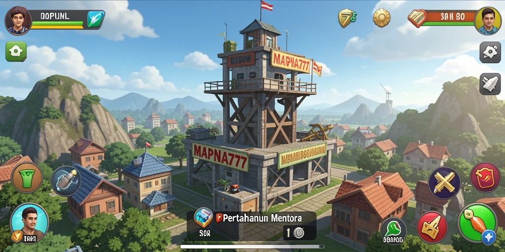 Gameplay intens dalam MAPNA777 dengan taktik Tower Defense seru.