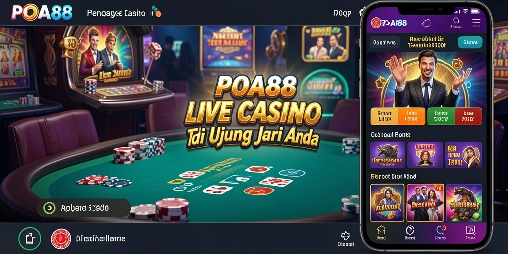Screenshot dari gameplay Live Casino yang mendebarkan di POA88.