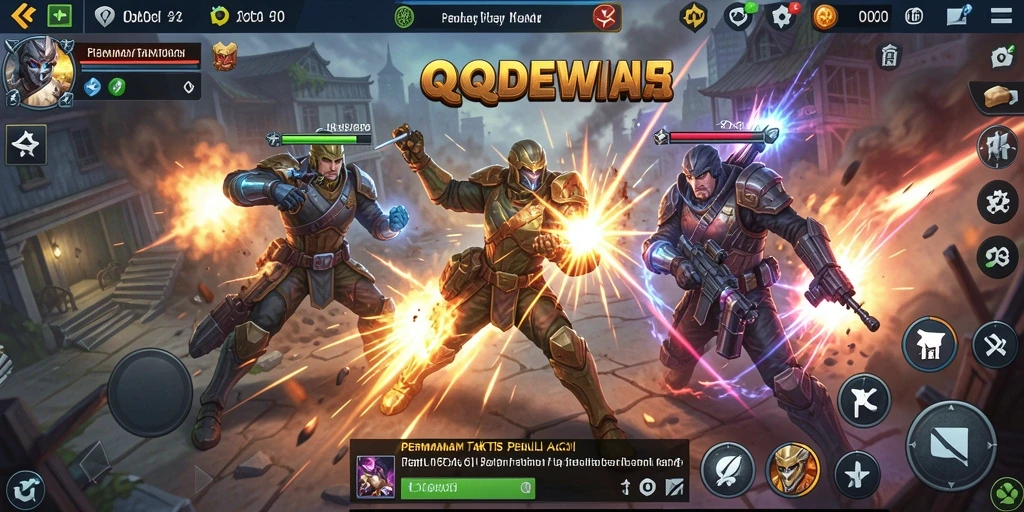 Screenshot QQDEWA menampilkan aksi seru dalam gameplay TPS.
