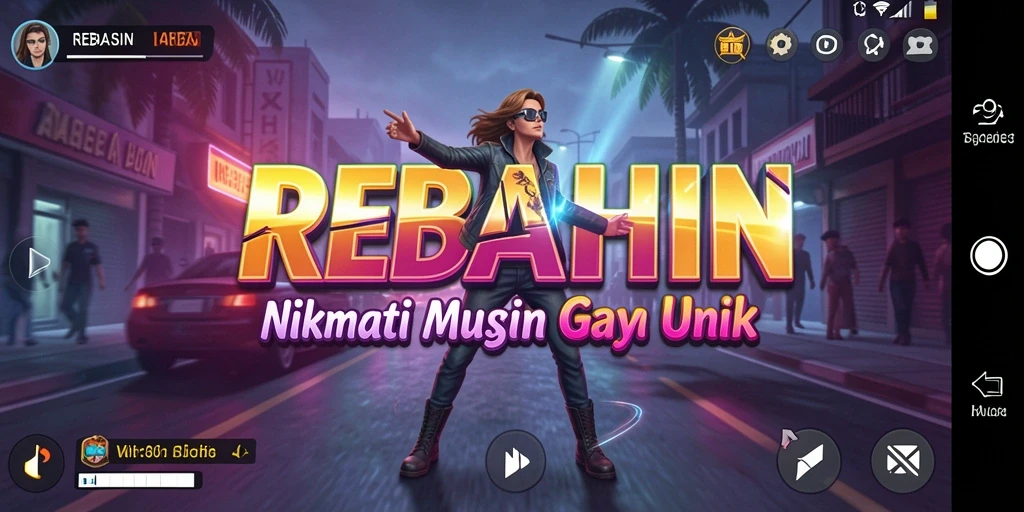 Screenshot gameplay <strong>REBAHIN</strong> menampilkan pengalaman bermain musik yang seru.