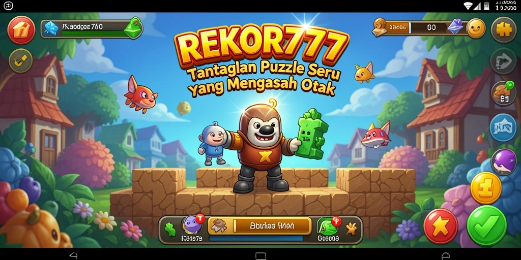 Screenshot gameplay REKOR777 menampilkan tantangan puzzle yang menarik.