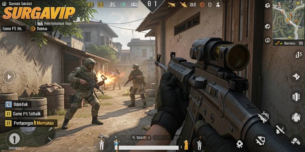 Tangkap momen menegangkan dalam pertempuran FPS SURGAVIP.