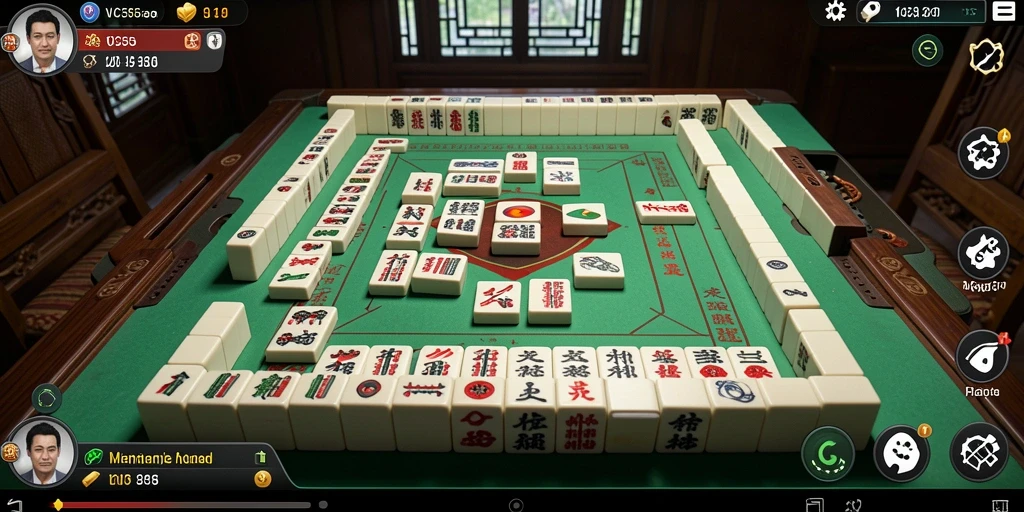 Screenshot VC55 menampilkan gameplay Mahjong yang menarik dan interaktif.
