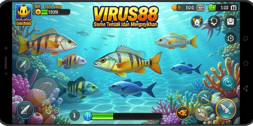 Tangkapan ikan yang beragam dan visual menawan dalam gameplay.